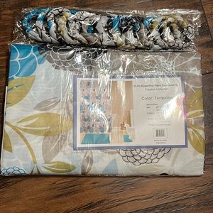 NWT bathroom set. ONLY fabric hooks and shower curtain